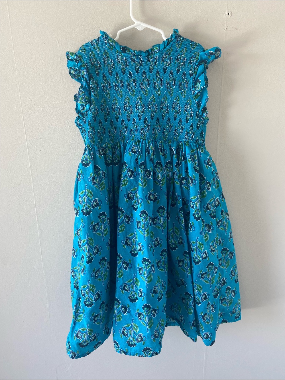 Girls 14/16 xl 100% cotton dress blue French connection floral modest school